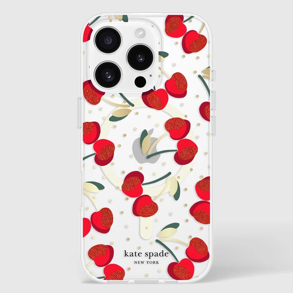 Kate Spade Cherry Dot iPhone 16 Pro Case - MagSafe